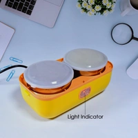 2LAYER ELECTRIC LUNCH BOX FOR OFFICE, PORTABLE LUNCH WARMER WITH REMOVABLE 4 STAINLESS STEEL CONTAINER.