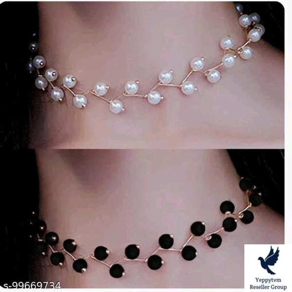 Combo of beautiful and stylish zig zag mother of pearls gold plated plated alloy necklaceBase Metal: Brass