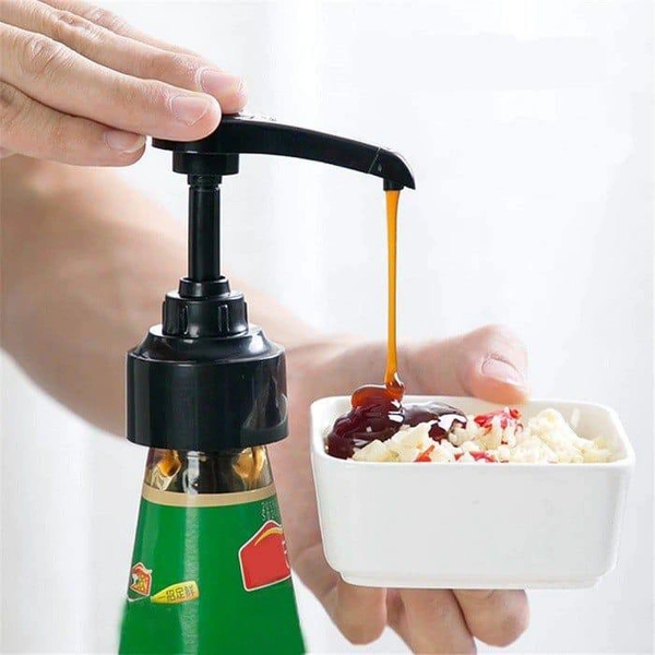 Tomoto Sos Pump/Head Oil Sauce Dispenser Household Oyster Sauce Pump Head Oil Chili Tomato Sauce Bottle Mouth Squeezer Soy Sauce 