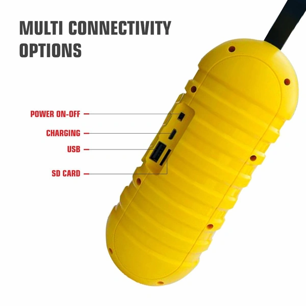 Power Bass Wireless Bluetooth Speaker with  2 Speakers, 5 Hours Playtime, Rechargeable Battery, Built