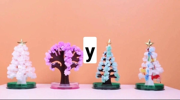 Magic Growing Christmas Tree DIY Fun Xmas Gift Toy For Adults Kids Home Festival Party Decor Props Mini Tree Novelty ToysJUST @ 800/- EACHRANDOM COLOUR TREE NO CHOICE
