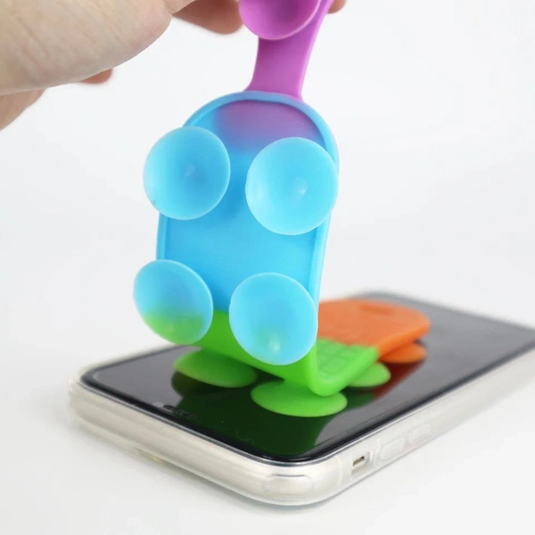 Decompression Suction Cup Silicone Sheet (Own Patent) Light Blue White Squidopop It Fidget Toy Squido Pop Stress Relief for Home School And office for Kid