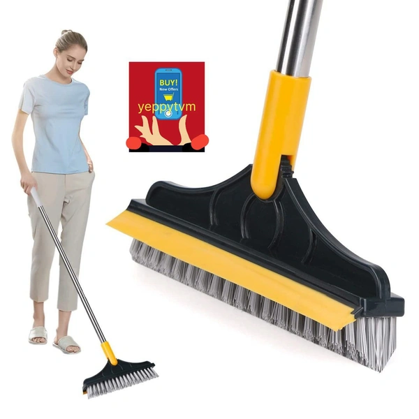 New arrival2 in 1 Tiles Cleaning BrushFloor Scrub Bathroom Brush with Long Handle 120° Rotate Bathroom Floor Cleaning Brush Home Kitchen Bathroom Cleaning Accessories