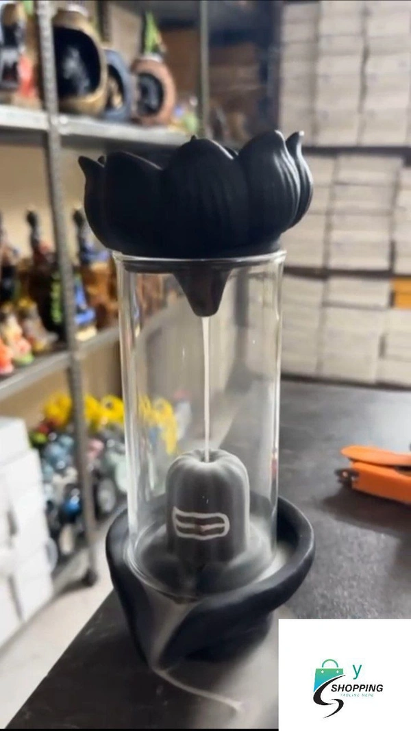 Shiv Crystal shivling / Glass shivling / sphatik shivling / Pure sphatik shivling for Home Pooja Decorative Showpiece