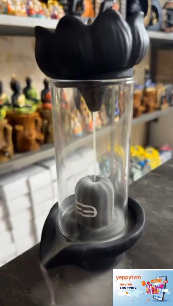 Shiv Crystal shivling / Glass shivling / sphatik shivling / Pure sphatik shivling for Home Pooja Decorative Showpiece