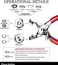 WHOLESALE BAY 100Pcs Stainless Steel Golden Button Thickened Snap Fasteners Kit Metal Copper Claw Buckle Set with Strong Hand Pressure Pliers Tool DIY Sewing Buttons Set for Clothing Sewing Rivets Setting Plie Name: WHOLESALE BAY 100Pcs Stainless Steel Golden Button Thickened Snap Fasteners Kit Metal Copper Claw Buckle Set with Strong Hand Pressure Pliers Tool DIY Sewing Buttons Se