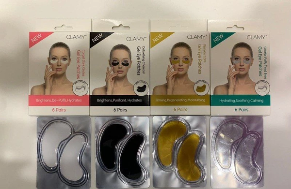 Clamy Eye Patches Mask Under Eye Collagen Face Skin Care Hyaluronic Acid Gel Anti-Wrinkle Remove Dark Circles Eye Bag In 1 Packet6 Pai