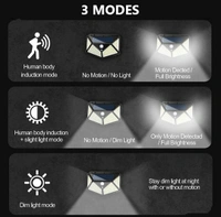 Solar light outside home in garden, 4pc set
