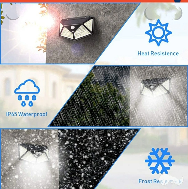Solar light outside home in garden, 4pc set