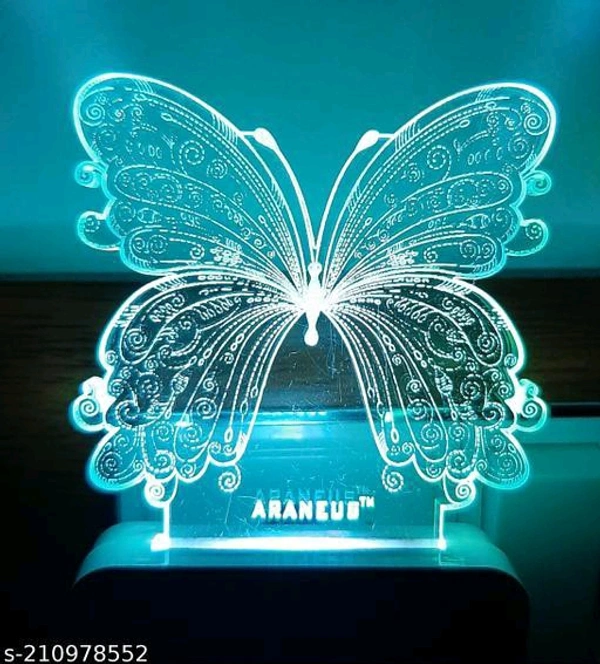 Net Quantity (N): 13D Illusion LED Multi Color Night Lamp Home Decor Gift Night Lamp Multi - Pack of 1