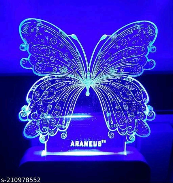 Net Quantity (N): 13D Illusion LED Multi Color Night Lamp Home Decor Gift Night Lamp Multi - Pack of 1