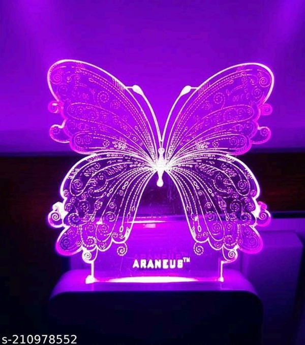Net Quantity (N): 13D Illusion LED Multi Color Night Lamp Home Decor Gift Night Lamp Multi - Pack of 1