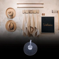 TRANSPARENT RUBBER VACUUM SUCKER HOOKS HANGER STRONG SUCTION CUP BATHROOM KITCHEN WINDOW WALL ACCESSORIES (18 PCS SET)300