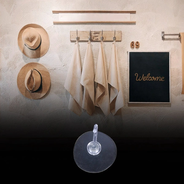 TRANSPARENT RUBBER VACUUM SUCKER HOOKS HANGER STRONG SUCTION CUP BATHROOM KITCHEN WINDOW WALL ACCESSORIES (18 PCS SET)300