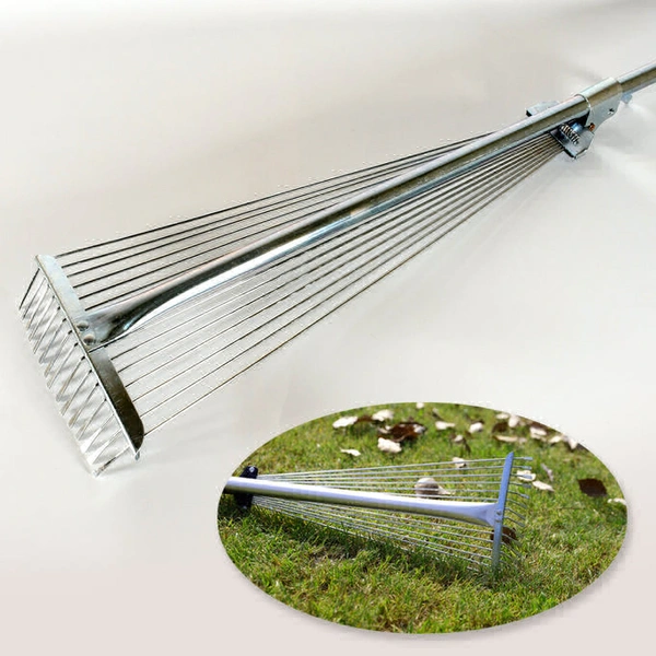  115-152 CM Rake for Gardening, Stainless Steel Telescopic Garden
