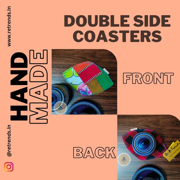 ReTrends Hot Pot Coasters Red- Double Side 