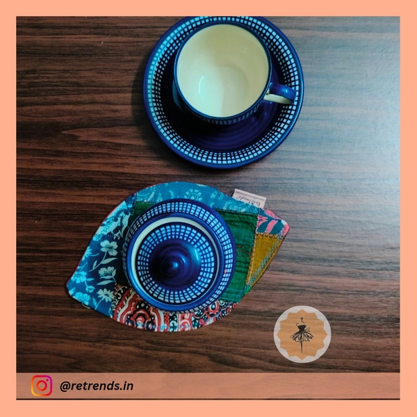 ReTrends Hot Pot Coasters Green-  Double Side 