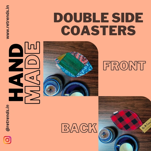 ReTrends Hot Pot Coasters Green-  Double Side 