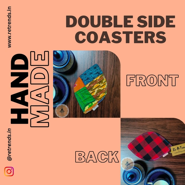 ReTrends Hot Pot Coasters Orange- Double Side 