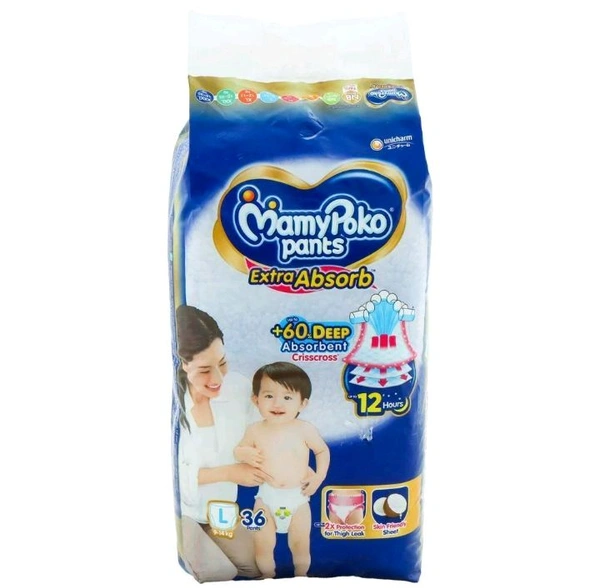 MamyPoko Extra Absorb Pants (L) 36 count (9 - 14 kg)