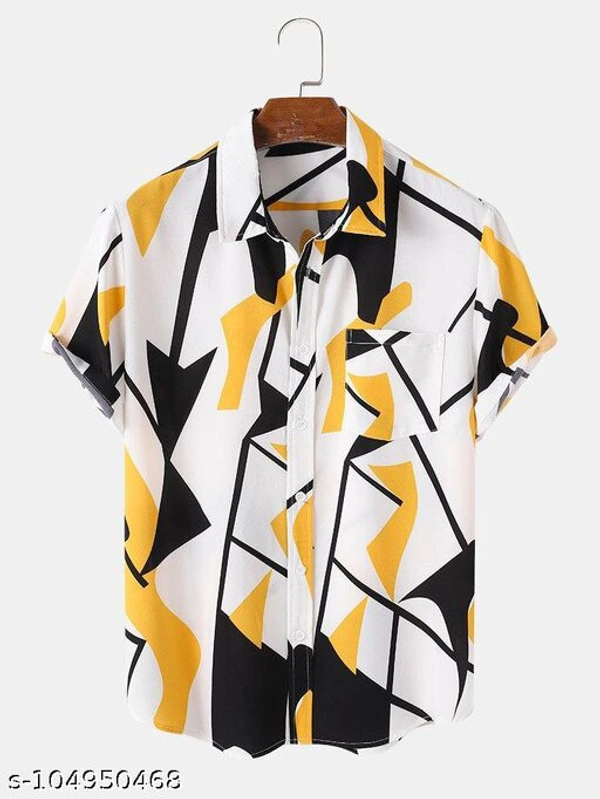 VD Looks Printed Men's Casual Shirt  - L