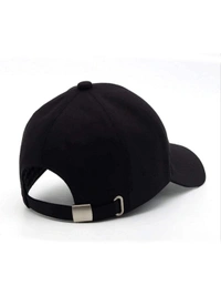 Solid Comfortable Men's Cap ( Solid Cotton Black ) - Black