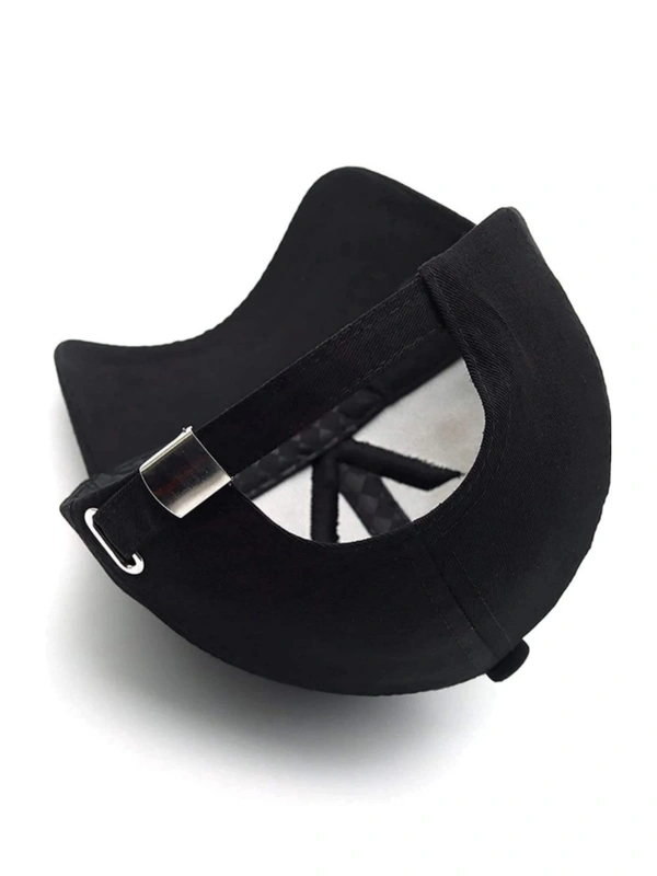Solid Comfortable Men's Cap ( Solid Cotton Black ) - Black