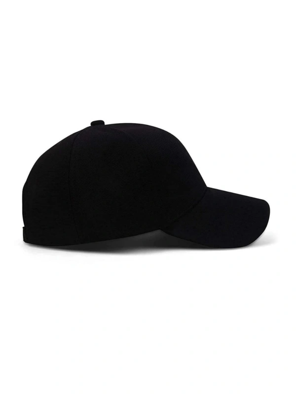 Solid Comfortable Men's Cap ( Solid Cotton Black ) - Black