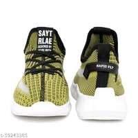 Teal Woven Design Sneakers For Men - Yellowish Green, IND-11