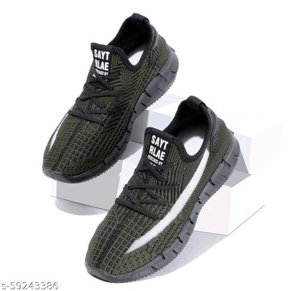 Teal Woven Design Sneakers For Men - IND-11