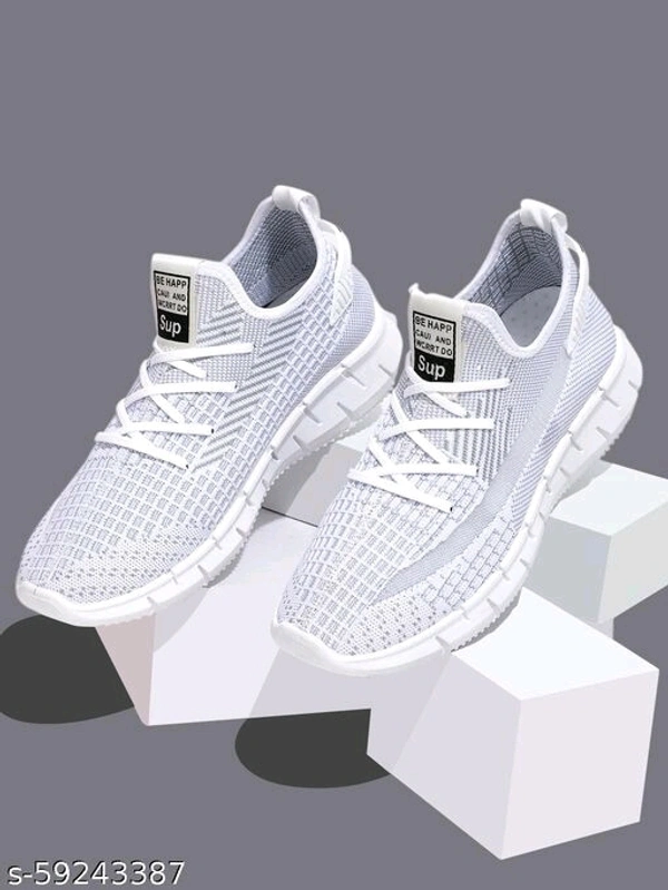 Teal Woven Design Sneakers For Men - 6