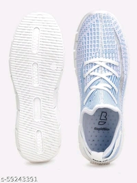 Teal Woven Design Sneakers For Men - 8