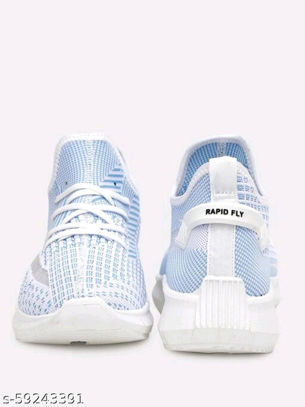 Teal Woven Design Sneakers For Men - 10
