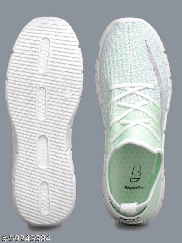 Teal Woven Design Sneakers For Men - 9