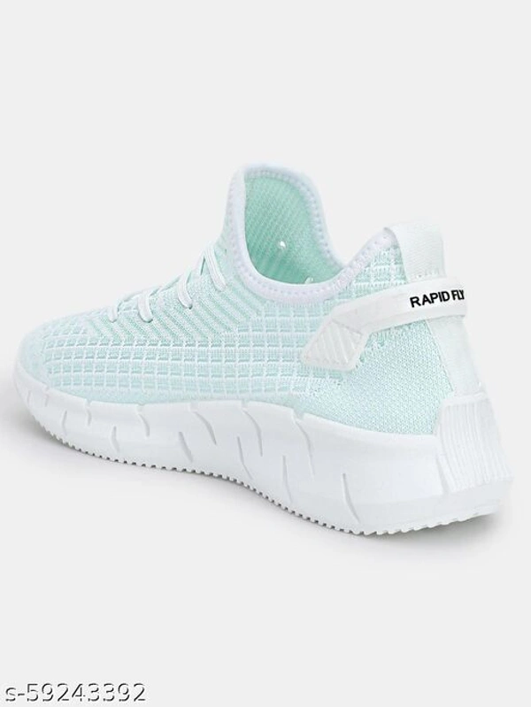 Teal Woven Design Sneakers For Men - 9