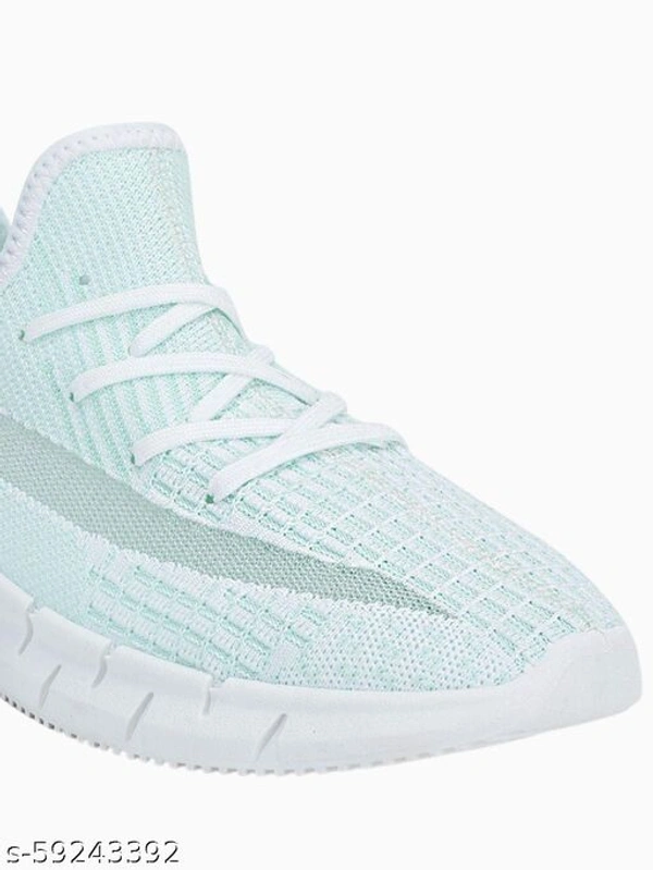 Teal Woven Design Sneakers For Men - 9