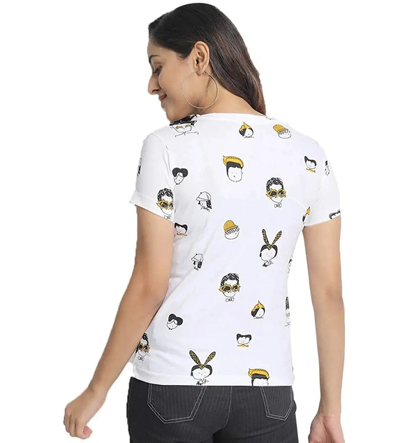 Regular Fit Printed Cotton Half Sleeve T-Shirt 