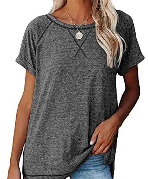  Short Sleeve Raglan Crewneck T Shirts Tees Color Block Casual Loose Fit Tshirts Tops
