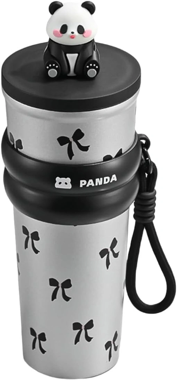 Panda Sipper Water Bottle (700ML) - Black
