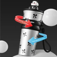 Panda Sipper Water Bottle (700ML) - Pink