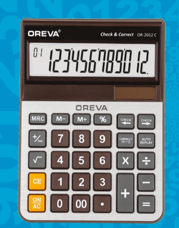 Oreva OR-2012-C Calculator  - D. Brown Golden
