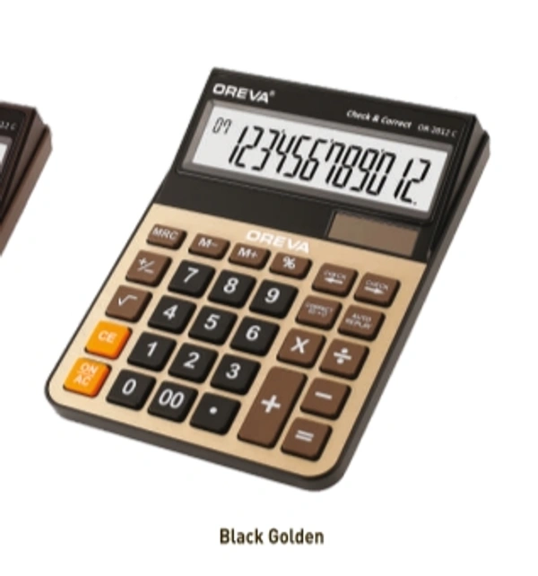 Oreva OR-2012-C Calculator  - D. Brown Golden