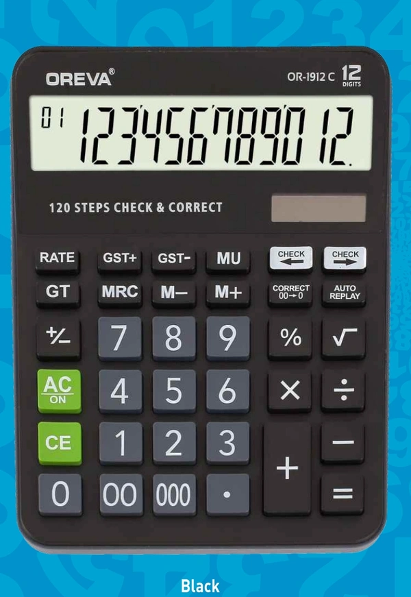 Oreva OR-1912-C Calculator  - Black