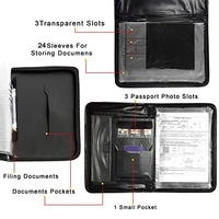PU Leather Multipurpose File Sleeve A4 Professional Files and Folders to Store Certificate, Legal Size Documents for Home, Office, School Aristo File - 18 Folder