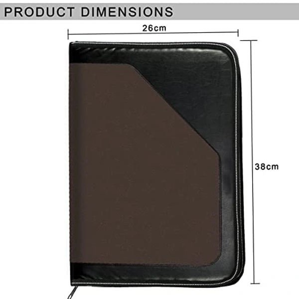 PU Leather Multipurpose File Sleeve A4 Professional Files and Folders to Store Certificate, Legal Size Documents for Home, Office, School Aristo File - 18 Folder