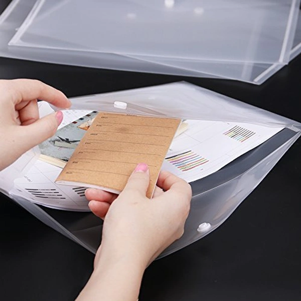 Button File Transparent Clear 14 Mic (12pc Pack)