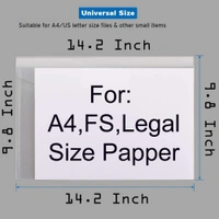 Button File Transparent Clear 14 Mic (12pc Pack)