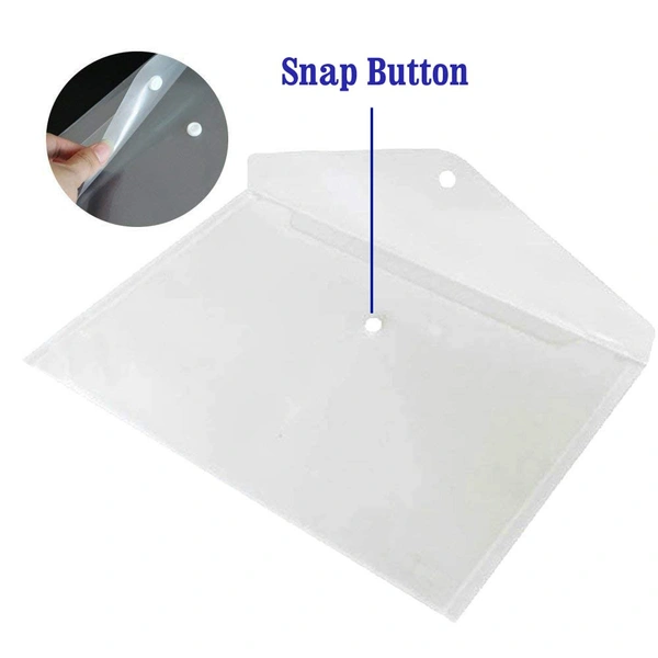 Button File Transparent Clear 14 Mic (12pc Pack)