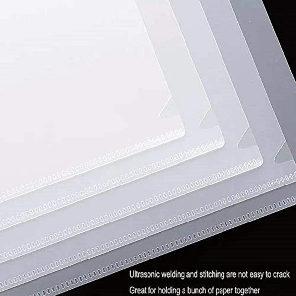 L Folder Clear A/4 Size (20pc Pkt) - Transparent
