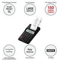 Casio HR-8RC-BK Printing Calculator